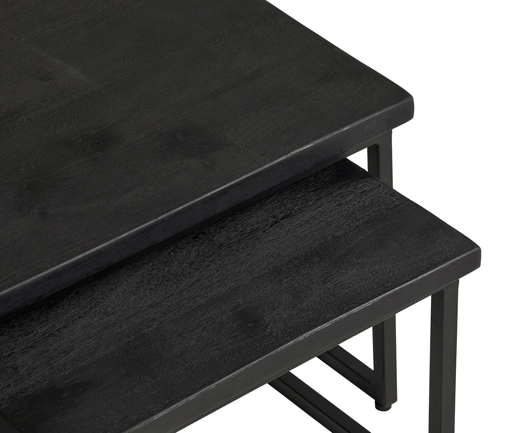 Black Cuba vierkante salontafel set van 2 Medium