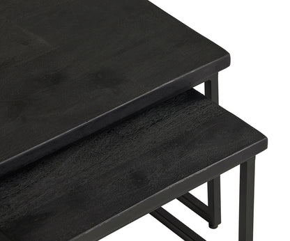 Black Cuba vierkante salontafel set van 2 Medium