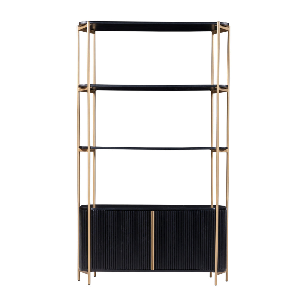 Boekenkast 170 met 2 deuren en 3 open vakken