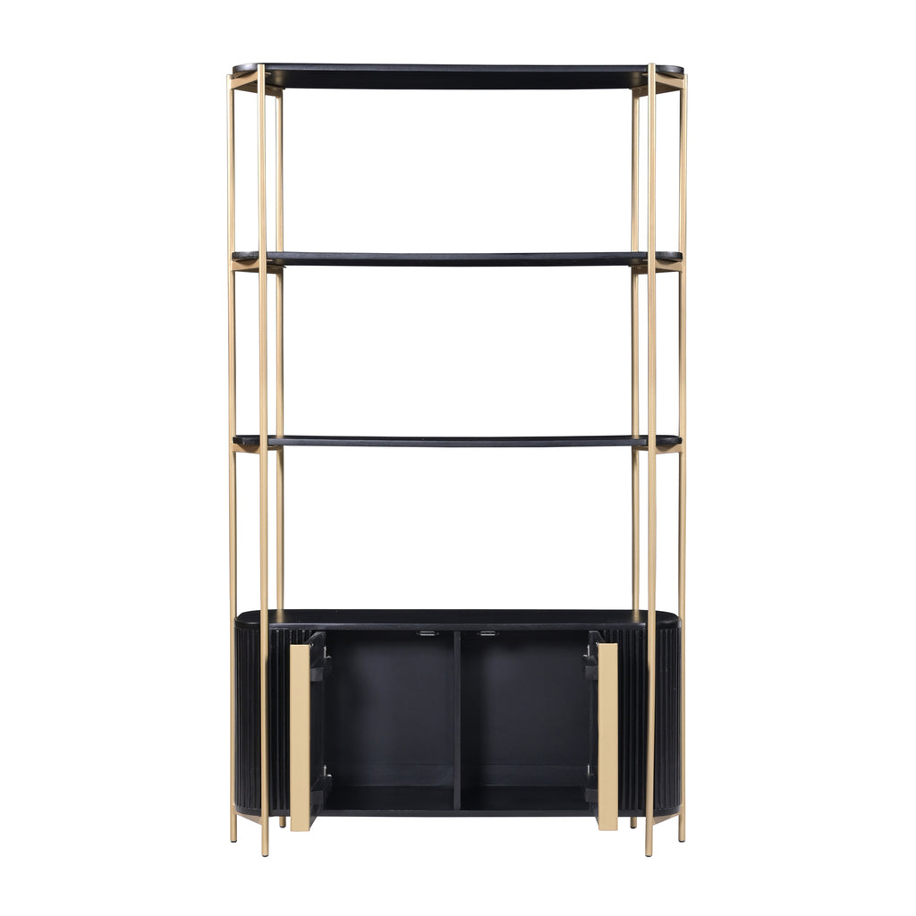 Boekenkast 170 met 2 deuren en 3 open vakken