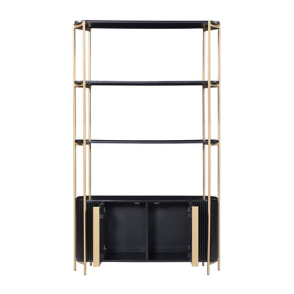 Boekenkast 170 met 2 deuren en 3 open vakken