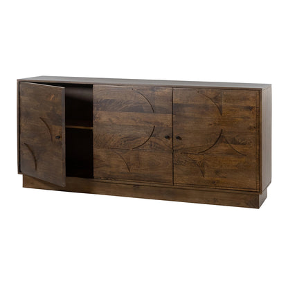 Dressoir 180 met 3 deuren, Dark Walnut