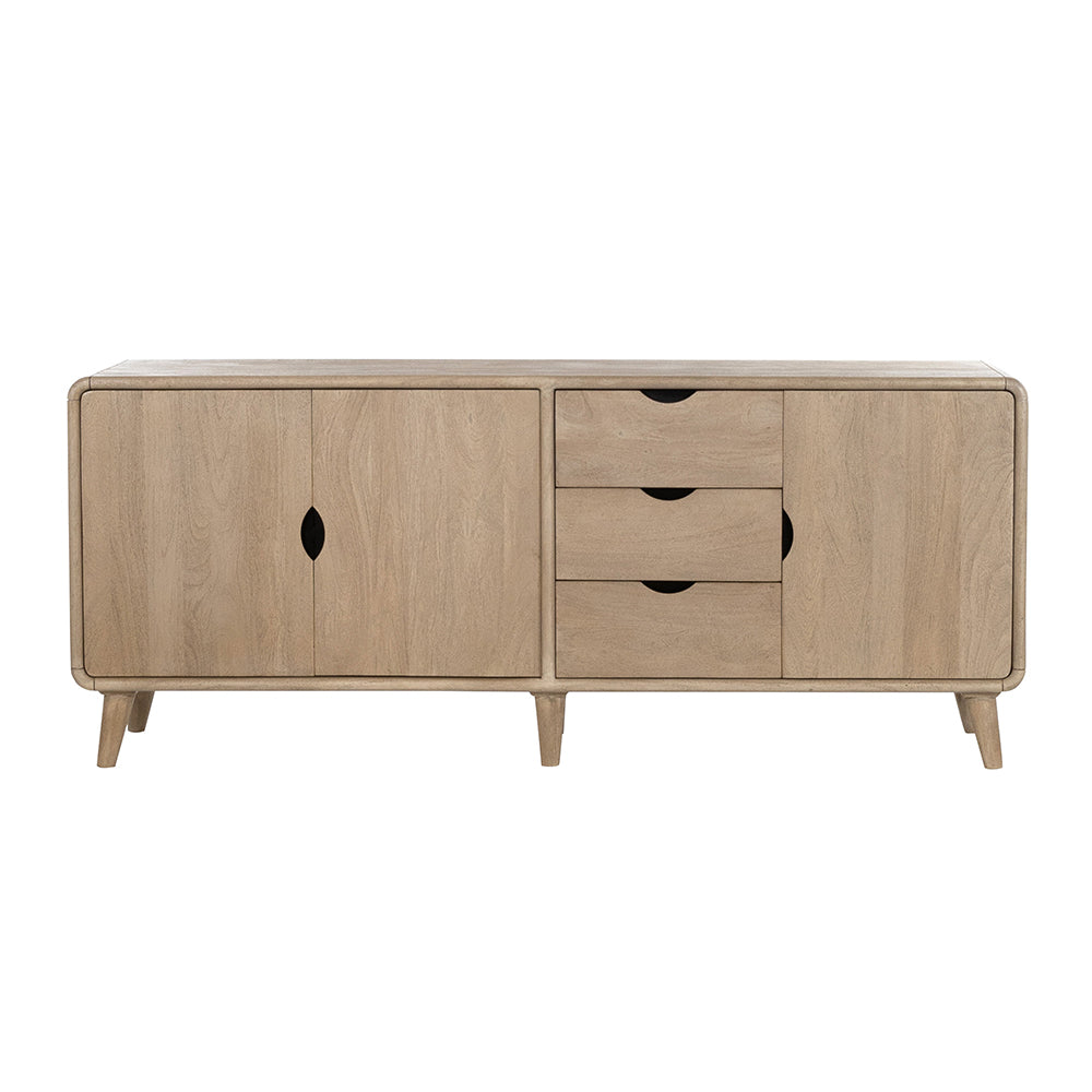 Dressoir met 3 deuren en 3 lades, Acacia Weathered Wood