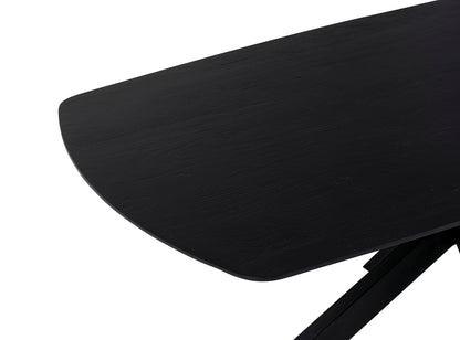 Eetkamertafel deens ovaal 160, Acacia Black