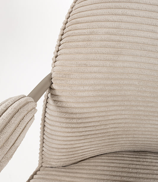 Elton fauteuil - Sand Frame - Rib - Sand