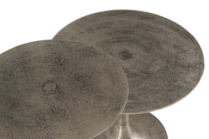 Palermo bijzettafel, set van 2, Silver Antique, medium
