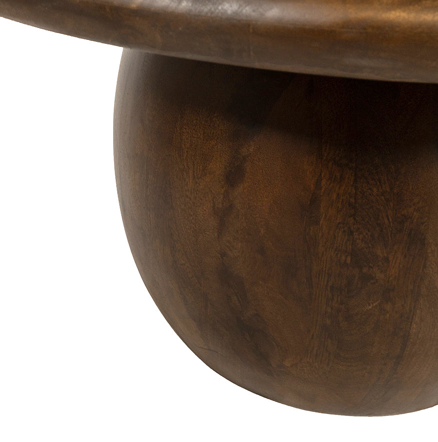 Salontafel Ø90, H30, Mango Walnut