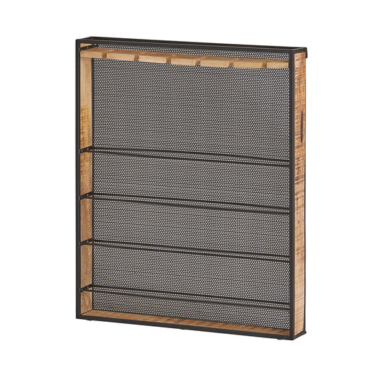 Wand wijnrek vierkant (met achterwand)